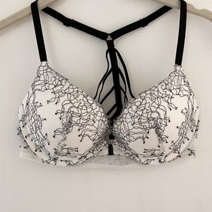Victoria’s Secret Very Sexy Push Up Bra - White with Black Lace
